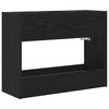 vidaXL Umbrella Stand Black Oak 65 x 24 x 50 cm Engineered Wood
