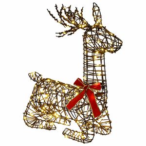 vidaXL 3D Christmas Reindeer LOVIISA 140 LEDs Warm White