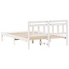 vidaXL Bed Frame White 120 x 190 cm Solid Pine Wood