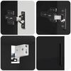 vidaXL Bathroom Furniture Set 4 pcs Black Engineered wood & Metal