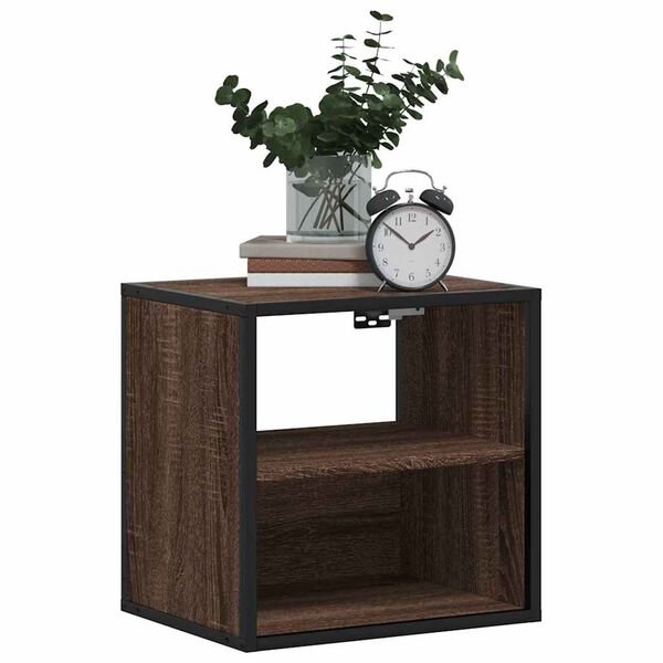 vidaXL Wall-mounted Bedside Cabinets 2 pcs Brown Oak 40x31x39.5 cm