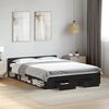 vidaXL Bed Frame with Drawers without Mattress Black 140x190 cm
