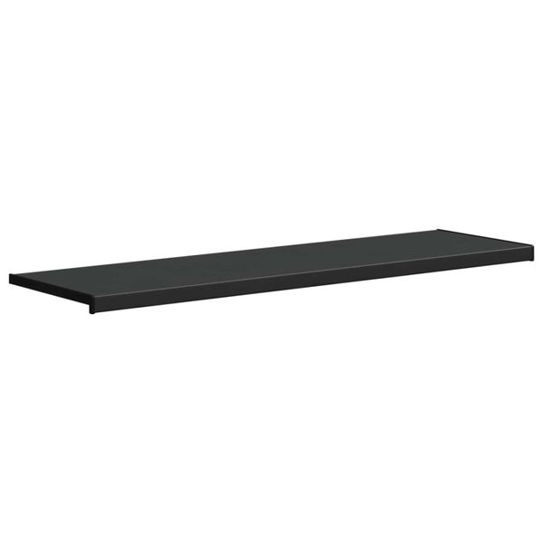 vidaXL Window Sill Black with Wood Grain 160 x 40 x 4.5 cm