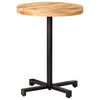 vidaXL Bistro Table | Natural Mango Wood, Black | Rough Mango Wood, Iron | Small