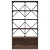 vidaXL Bookcase Brown Oak 100x26x180 cm Engineered Wood and Metal