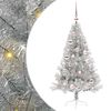 vidaXL Artificial Pre-lit Christmas Tree Silver 120 cm PET
