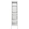 vidaXL Display Cabinet White 90x40x180 cm Steel and Tempered Glass