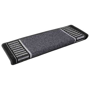 vidaXL Self-adhesive Stair Mats 15 pcs Anthracite 65 x 21 x 4 cm