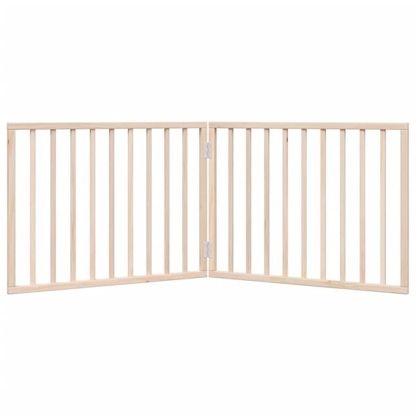vidaXL Dog Gate Foldable 2 Panels 160 cm Poplar Wood
