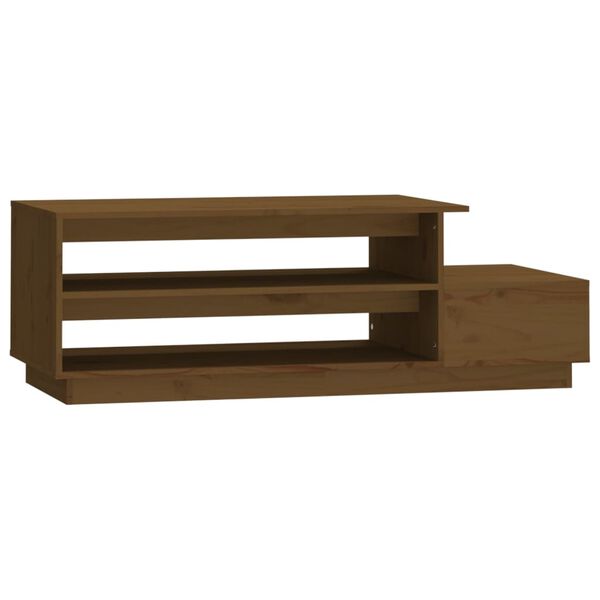 vidaXL Coffee Table Honey Brown 120x50x40.5 cm Solid Wood Pine