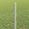 vidaXL Fence with Post Silver 0.5 x 100 m Steel