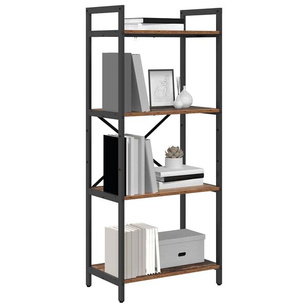 vidaXL Bookshelf Old Wood 56 x 34 x 133.5 cm Engineered Wood