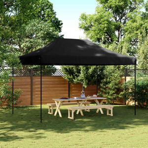vidaXL Party Tent Black with Black Frame Oxford Fabric