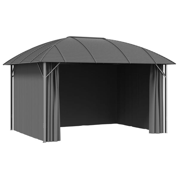 vidaXL Gazebo with Sidewalls&Arch Roof 3x4 m Anthracite