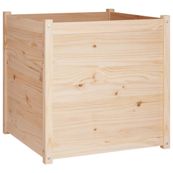 vidaXL Garden Planter 70x70x70 cm Solid Pinewood