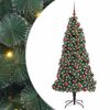 vidaXL Artificial Pre-lit Christmas Tree with Ball Set Green 180 cm
