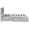 vidaXL Bed Frame Concrete Grey 200 x 200 cm Engineered Wood
