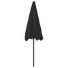 vidaXL Beach Parasol Black 200x125 cm