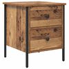 vidaXL Bedside Cabinet with Drawer Old wood 40 x 42 x 50 cm