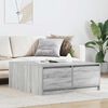 vidaXL Coffee Table with Drawers Grey Sonoma 100x100x40 cm