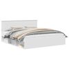 vidaXL Bed Frame with Headboard White 180 x 200 cm Solid Pine Wood