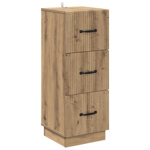vidaXL Drawer Cabinet Artisan Oak 33 x 34.5 x 87 cm Engineered Wood