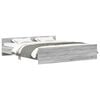 vidaXL Bed Frame without Mattress Grey Sonoma 200x200 cm
