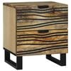 vidaXL Bedside Cabinet Brown 40 x 33 x 46 cm Solid Acacia wood