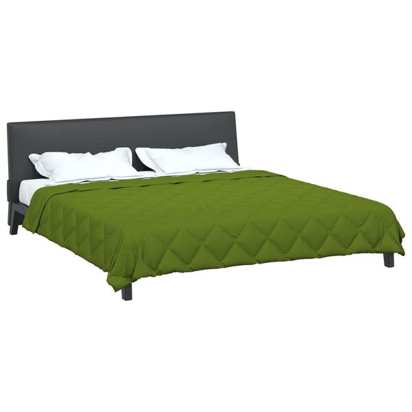 vidaXL Summer Duvet Green 240 x 260 cm Microfiber