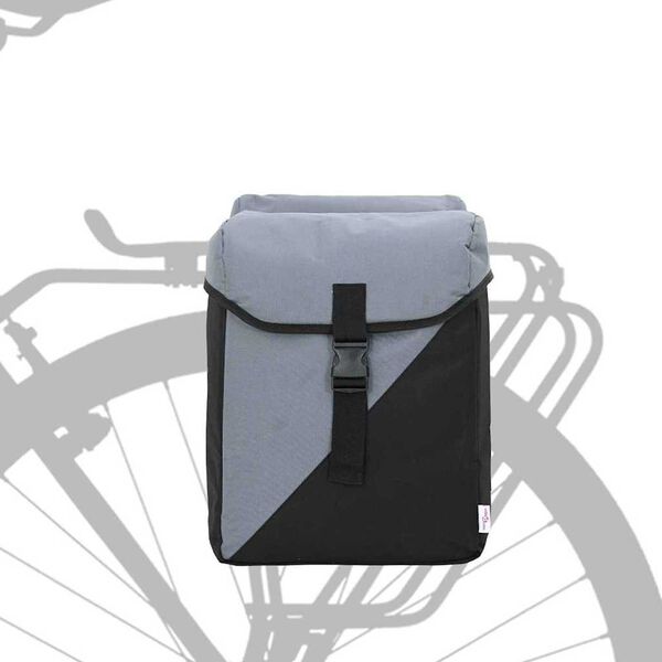 vidaXL Bicycle Bag Black and Grey 15.5 x 31.5 x 40 cm Polyester