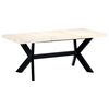 vidaXL Dining Table White 180x90x75 cm Solid Mango Wood