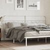 vidaXL Metal Replace Headboard White 200 cm