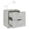 vidaXL Bedside Cabinet Concrete Grey 40x40x50 cm Engineered Wood