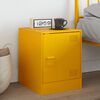 vidaXL Bedside Cabinet Mustard Yellow 34.5x39x44 cm Steel