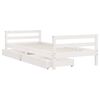 vidaXL Kids Bed Frame with Drawers White 90x190 cm Solid Wood Pine