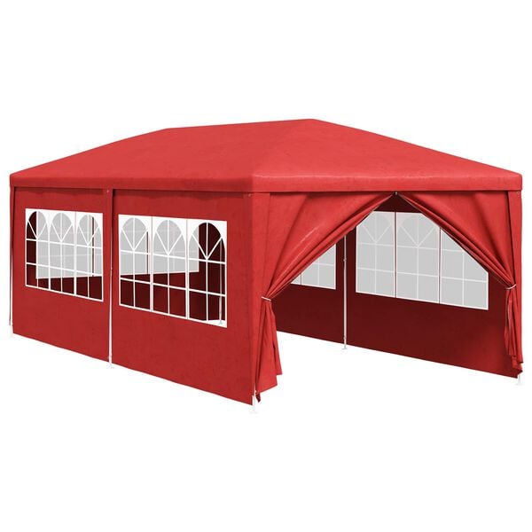 vidaXL Partytent with Wall Red 600 x 300 x 255 cm PE and Steel
