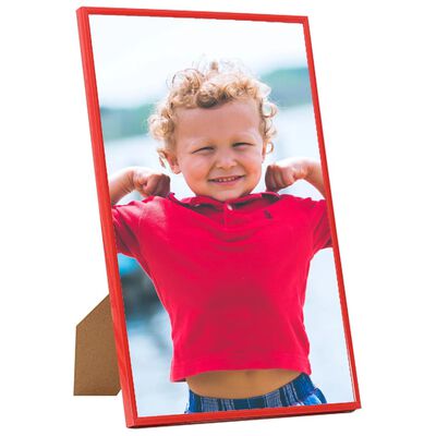 vidaXL Photo Frames Collage 3 pcs for Wall or Table Red 10x15 cm MDF