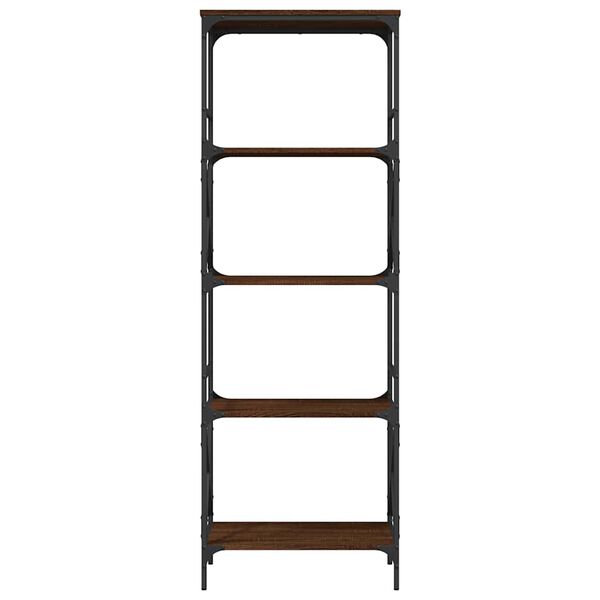vidaXL Bookcase 5-Tier Brown Oak 59x35x171 cm Engineered Wood