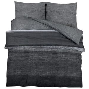 vidaXL Duvet Cover Set Dark Grey 155x220 cm Cotton