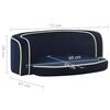 vidaXL Foldable Dog Sofa Blue 73x67x26 cm Plush Washable Cushion