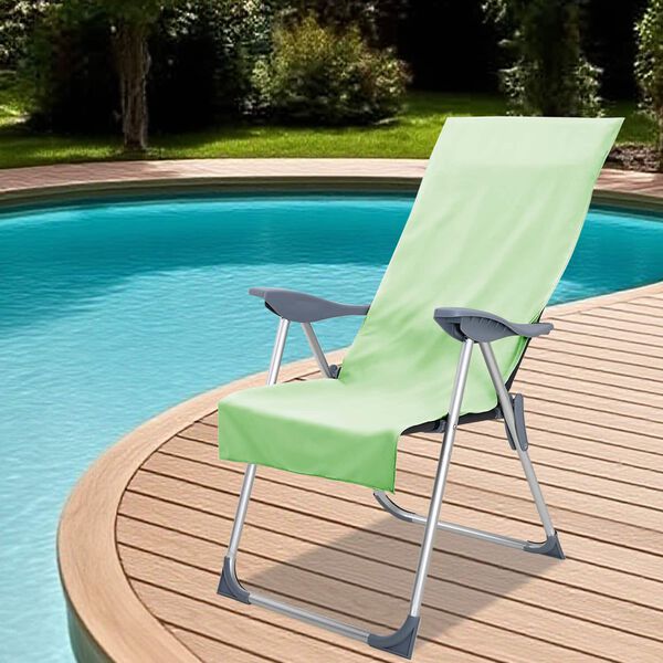 vidaXL Outdoor Chair Towels 2 pcs Green 130 x 60 cm