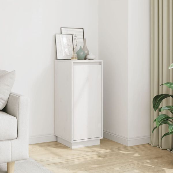 vidaXL Sideboard White 31.5x34x75 cm Solid Wood Pine