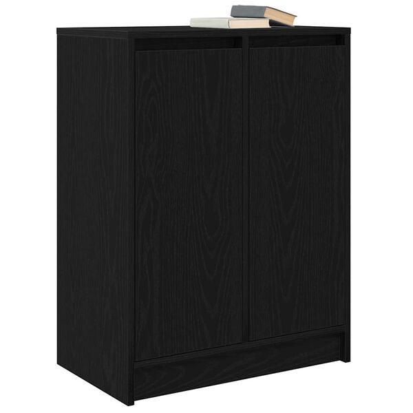 vidaXL Sideboard Black Oak 57x34x76 cm Engineered Wood