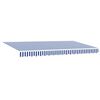 vidaXL Retractable Awning Blue and white 350 x 200 cm Fabric and metal
