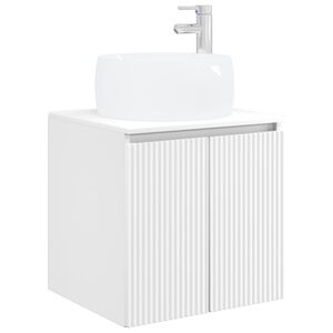 vidaXL Wall-Mounted Sink Vanity White 49.5 x 44.5 x 66 cm