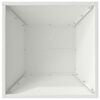 vidaXL Garden Planter White 40 x 40 x 15 cm Cold-rolled Steel