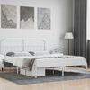 vidaXL Metal Bed Frame without Mattress with Headboard White 160x200cm