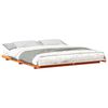 vidaXL Floor Bed Frame Wax brown 180 x 220 cm Solid pine wood