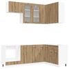 vidaXL Kitchen Unit LYON 8 pcs Artisan Oak Engineered Wood