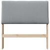 vidaXL Upholstered Headboard Light Grey 100 cm Solid Pine Wood